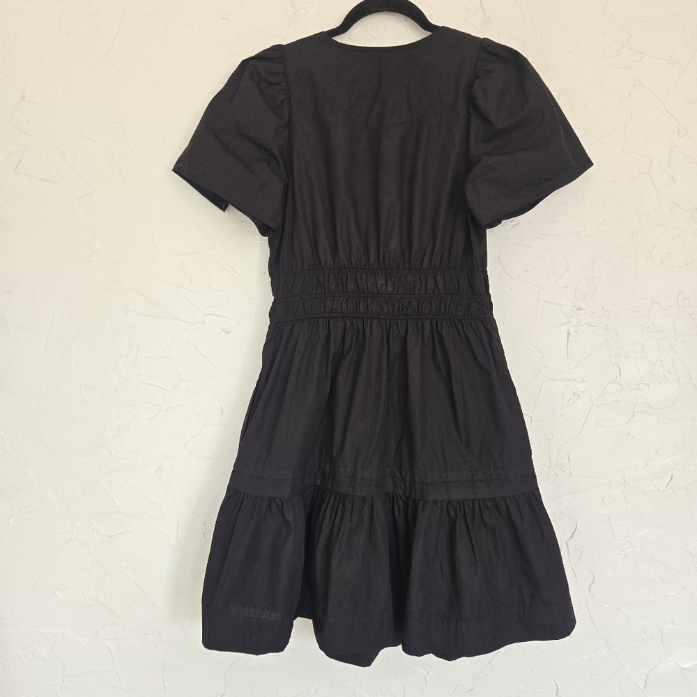 Anthropologie Cotton Black Somerset Dress, S - Picture 7 of 10